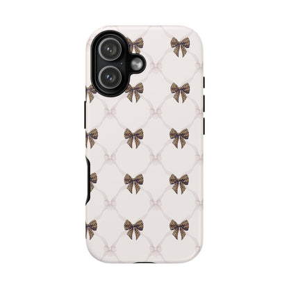 Chic Bow Pattern Phone Case | Elegant Clear Protective Case | Stylish iPhone & Samsung Cover - JGUS