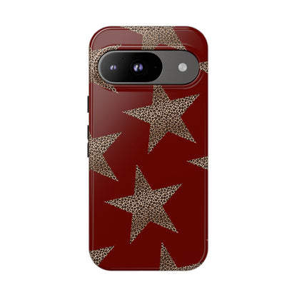 Leopard Star Luxe - Burgundy Edition | Aesthetic Coquette Phone Case for iPhone & Galaxy - JGUS