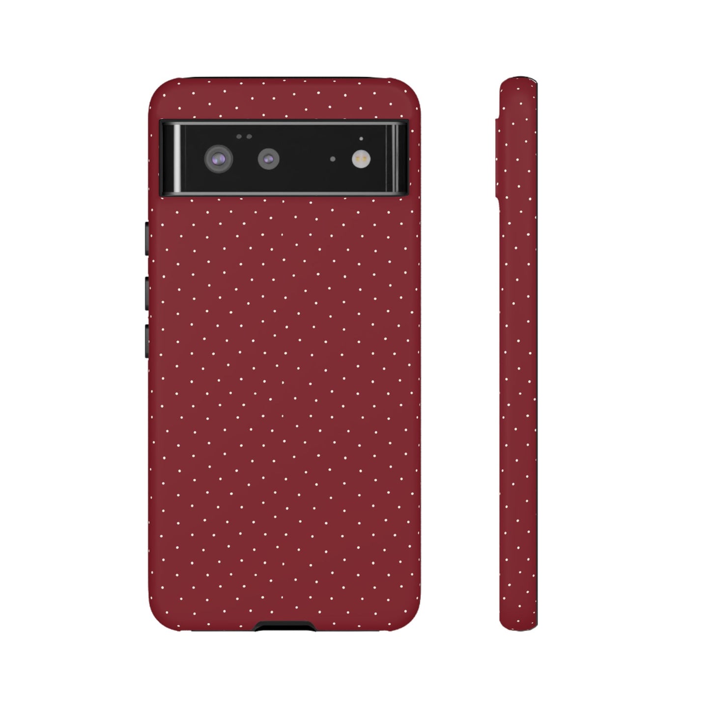 Burgundy  & White Dots Case - JGUS