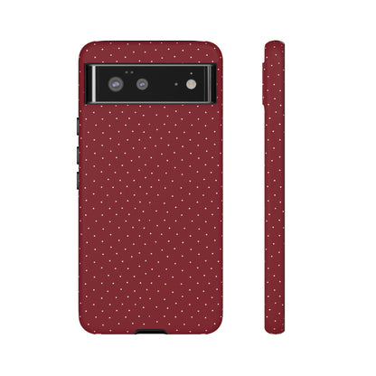 Burgundy  & White Dots Case - JGUS