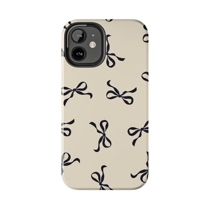 Beige and Black Bow Phone Case