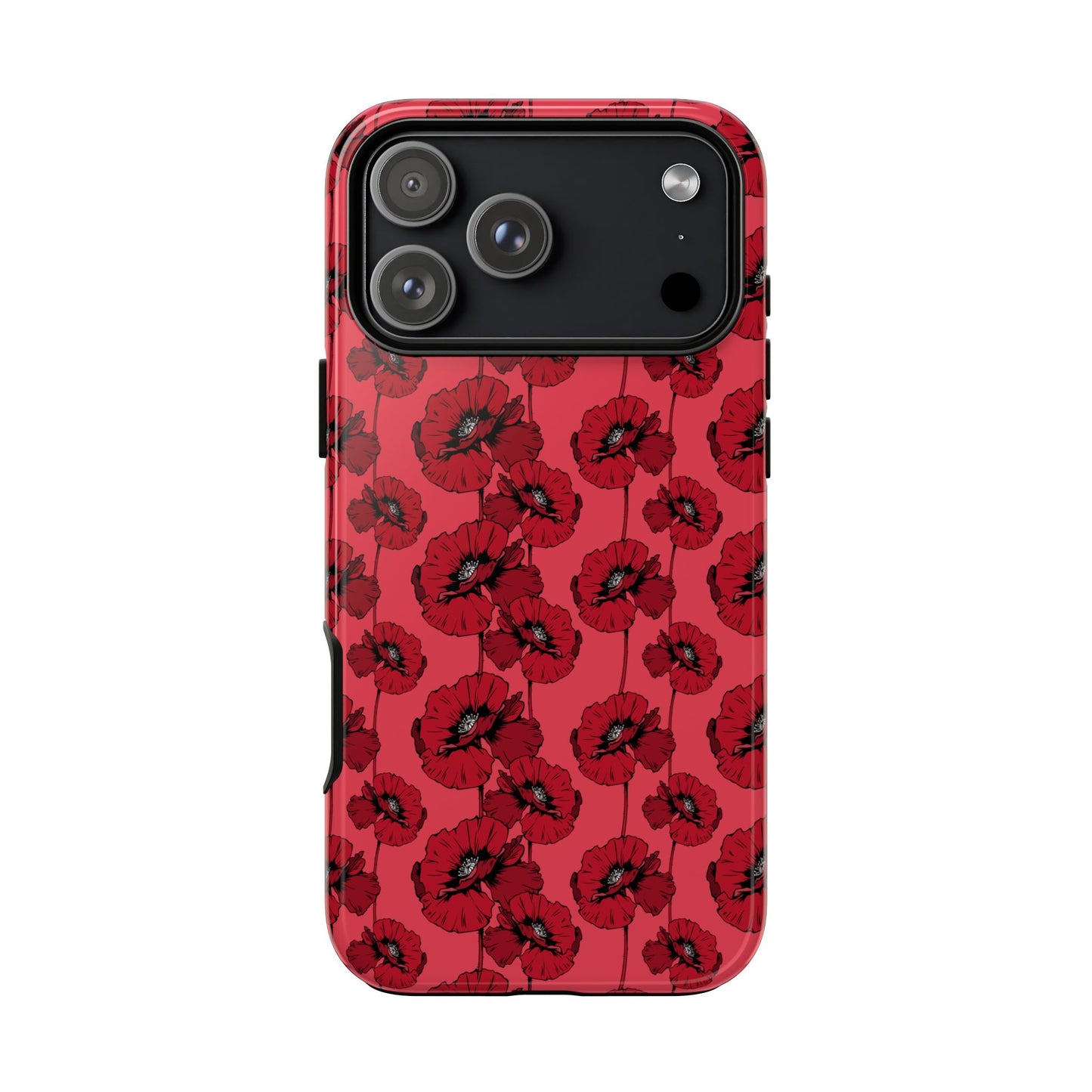 Red Poppy Phone Case for iPhone, Samsung & Google Pixel – Bold Floral Statement Aesthetic - JGUS