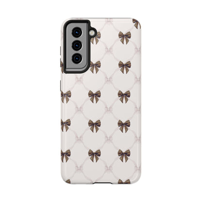 Chic Bow Pattern Phone Case | Elegant Clear Protective Case | Stylish iPhone & Samsung Cover