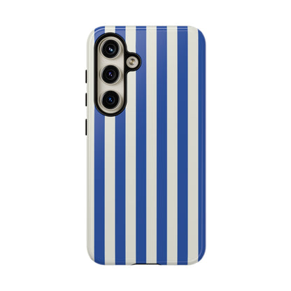 Title: Blue & White Stripe Phone Case – Classic Nautical Pattern for iPhone & Samsung - JGUS