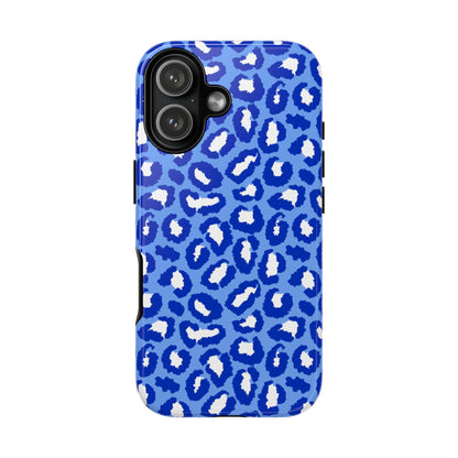 Leopard Vibes - Blue Edition Phone Case for iPhone & Samsung - Stylish & Durable Animal Print Case - JGUS
