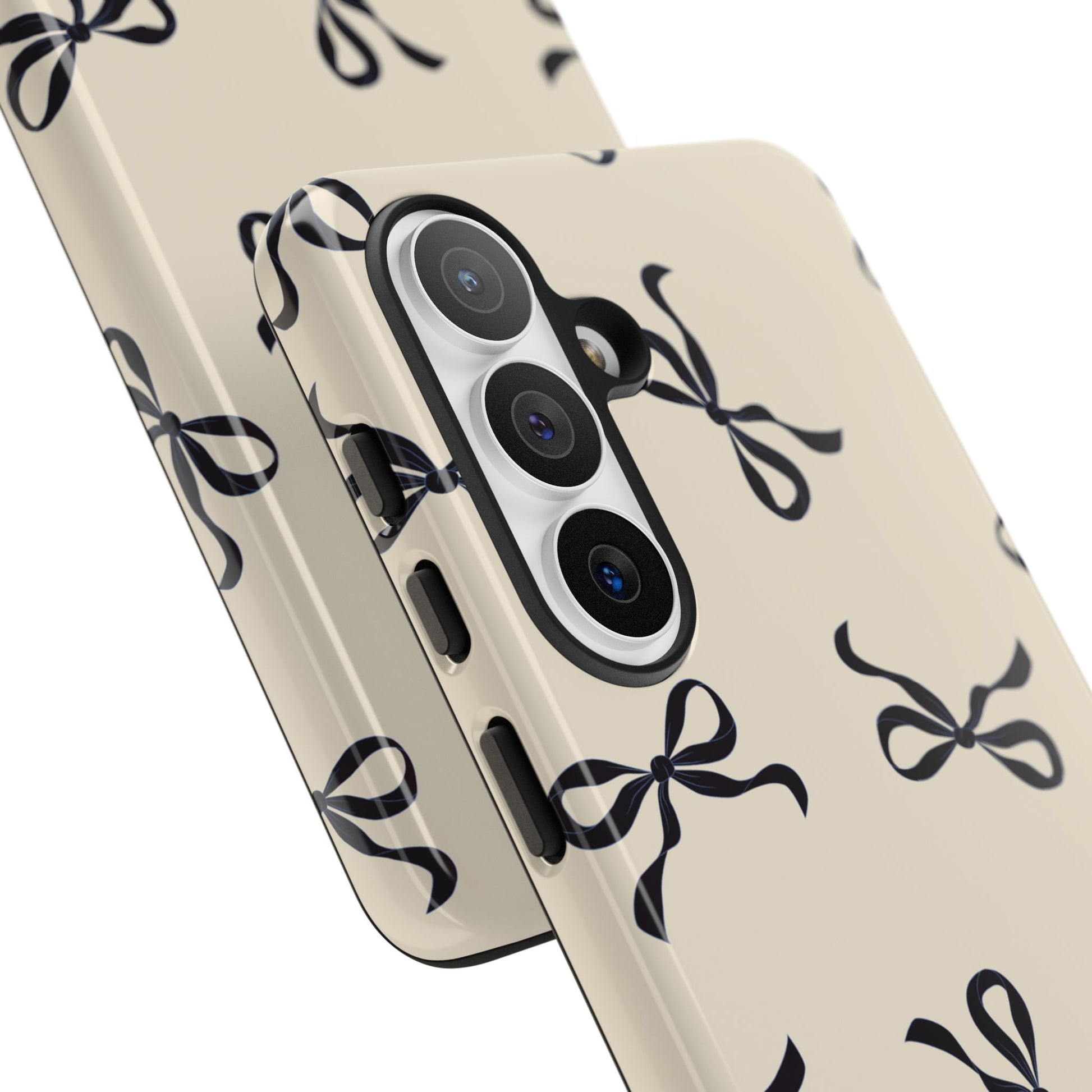 Beige and Black Bow Phone Case - JGUS