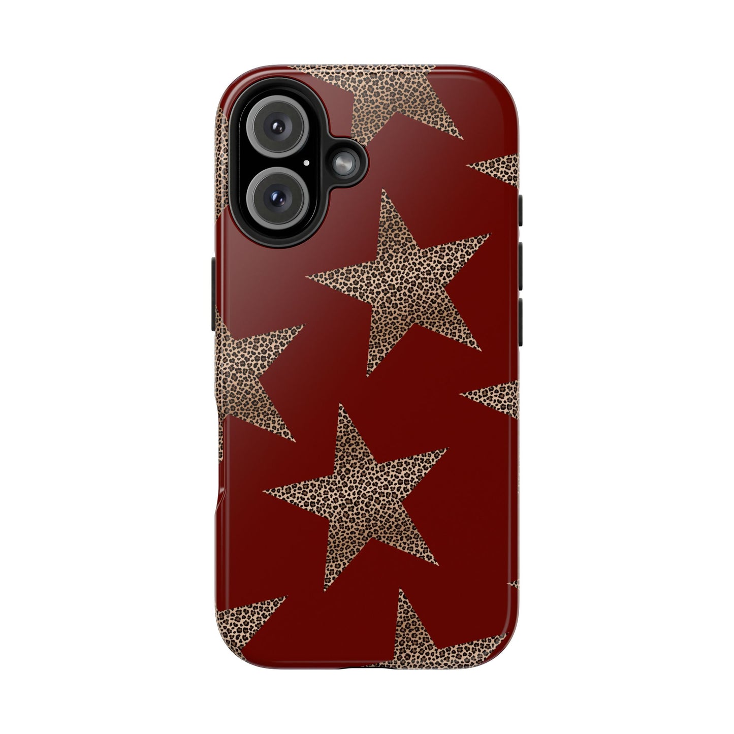 Leopard Star Luxe - Burgundy Edition | Aesthetic Coquette Phone Case for iPhone & Galaxy