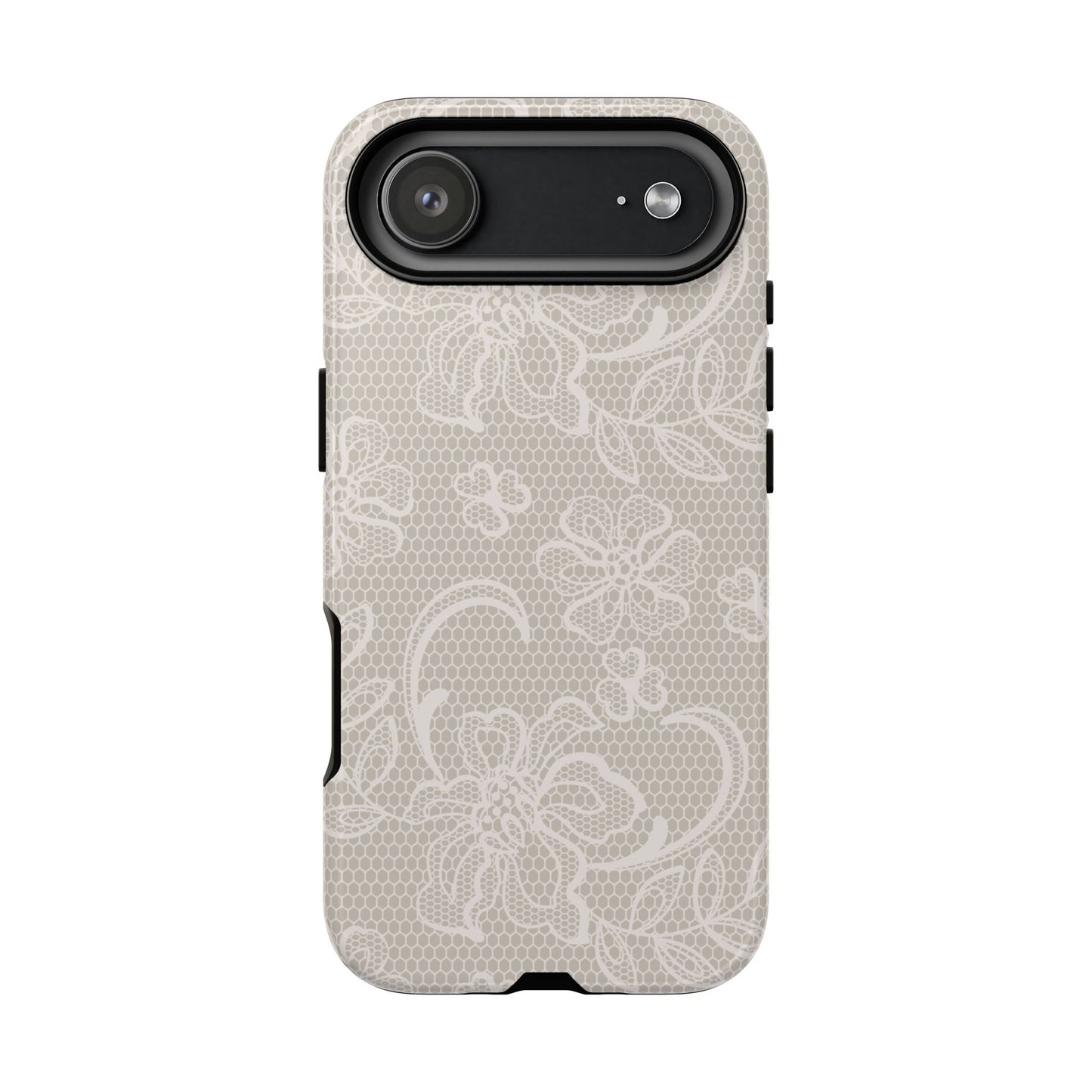 Lace Phone Case for iPhone Samsung Pixel – Cream Floral Elegant Aesthetic - JGUS
