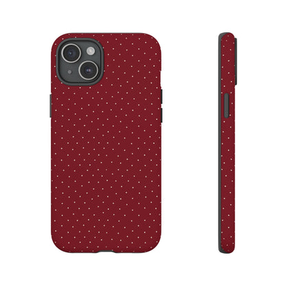 Burgundy  & White Dots Case - JGUS