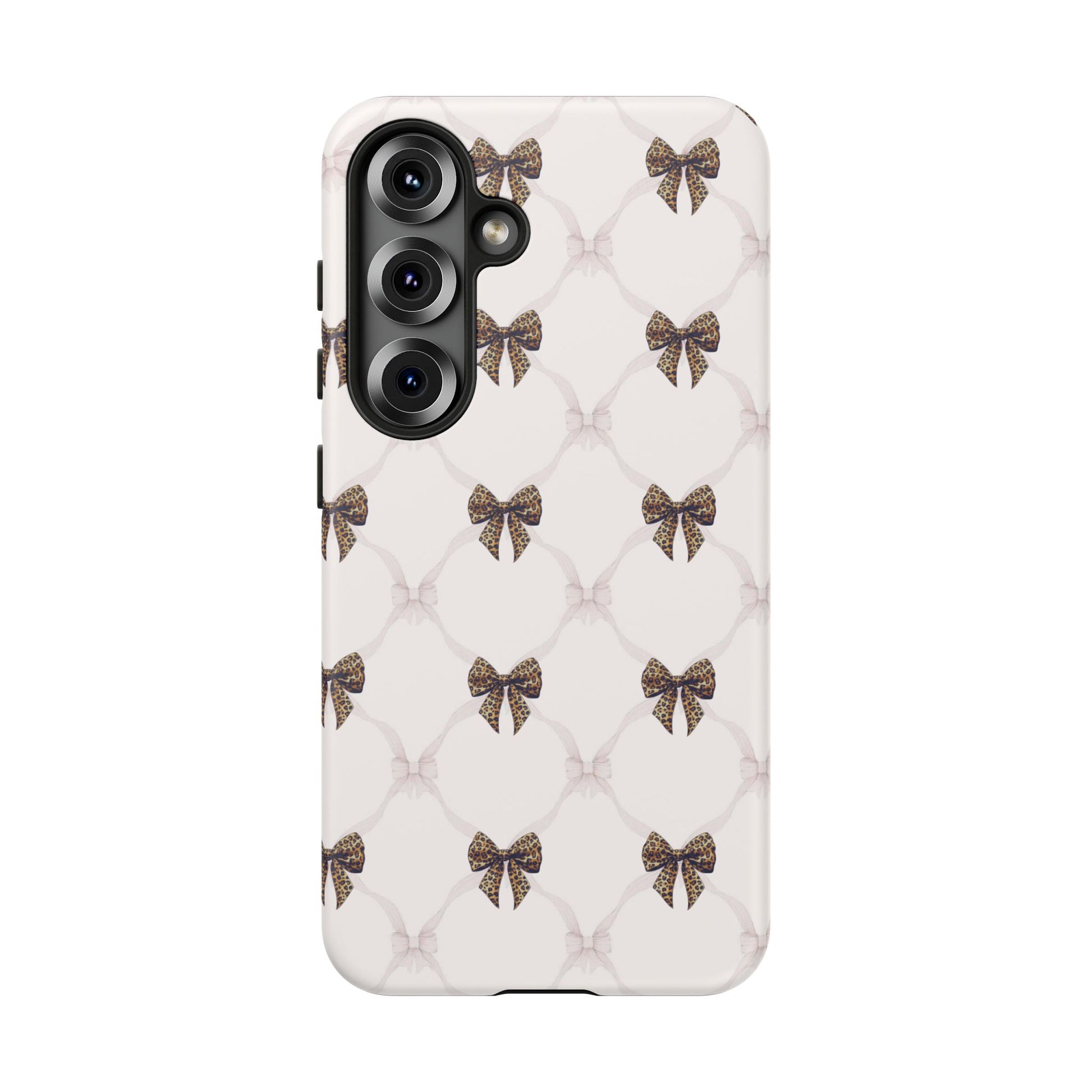 Chic Bow Pattern Phone Case | Elegant Clear Protective Case | Stylish iPhone & Samsung Cover - JGUS