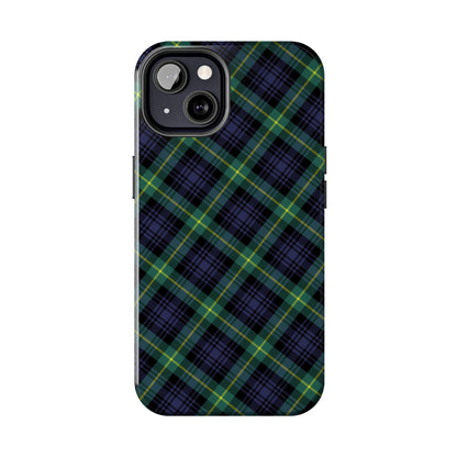 Jade Plaid Luxe Phone Case – Dual-Layer Protection for iPhone & Samsung