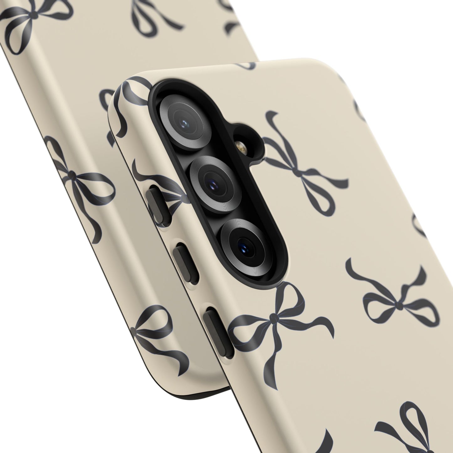 Beige and Black Bow Phone Case - JGUS
