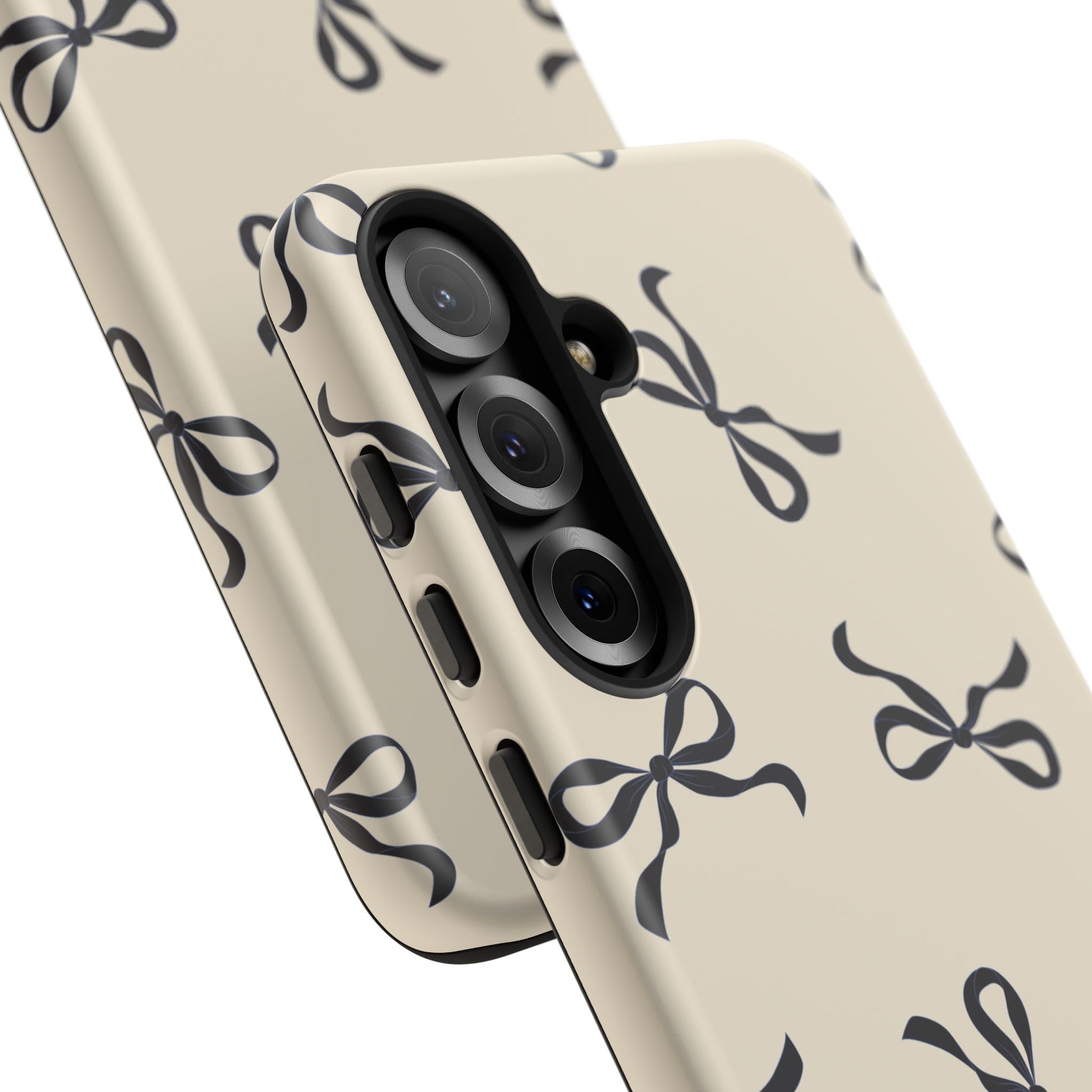 Beige and Black Bow Phone Case - JGUS