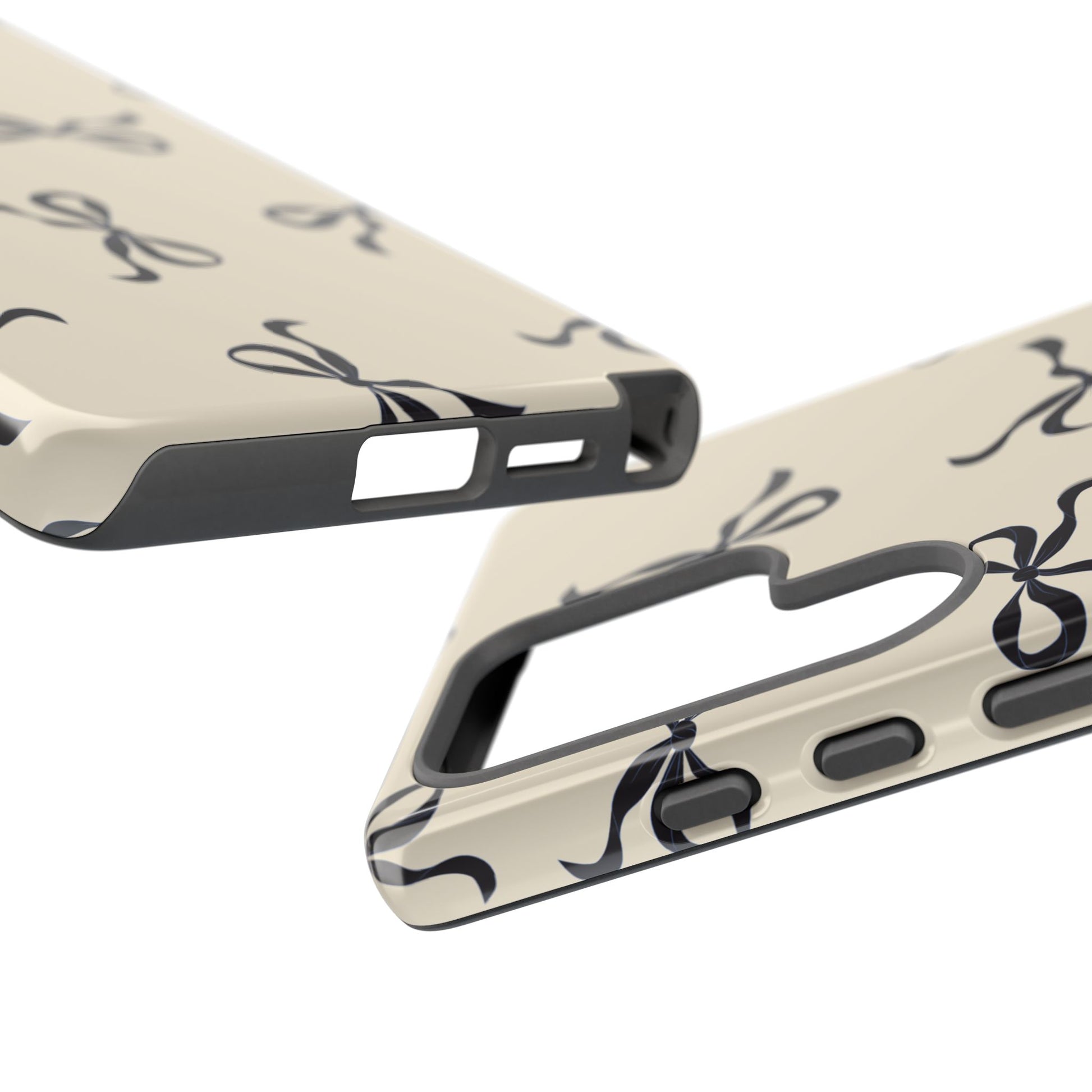 Beige and Black Bow Phone Case - JGUS
