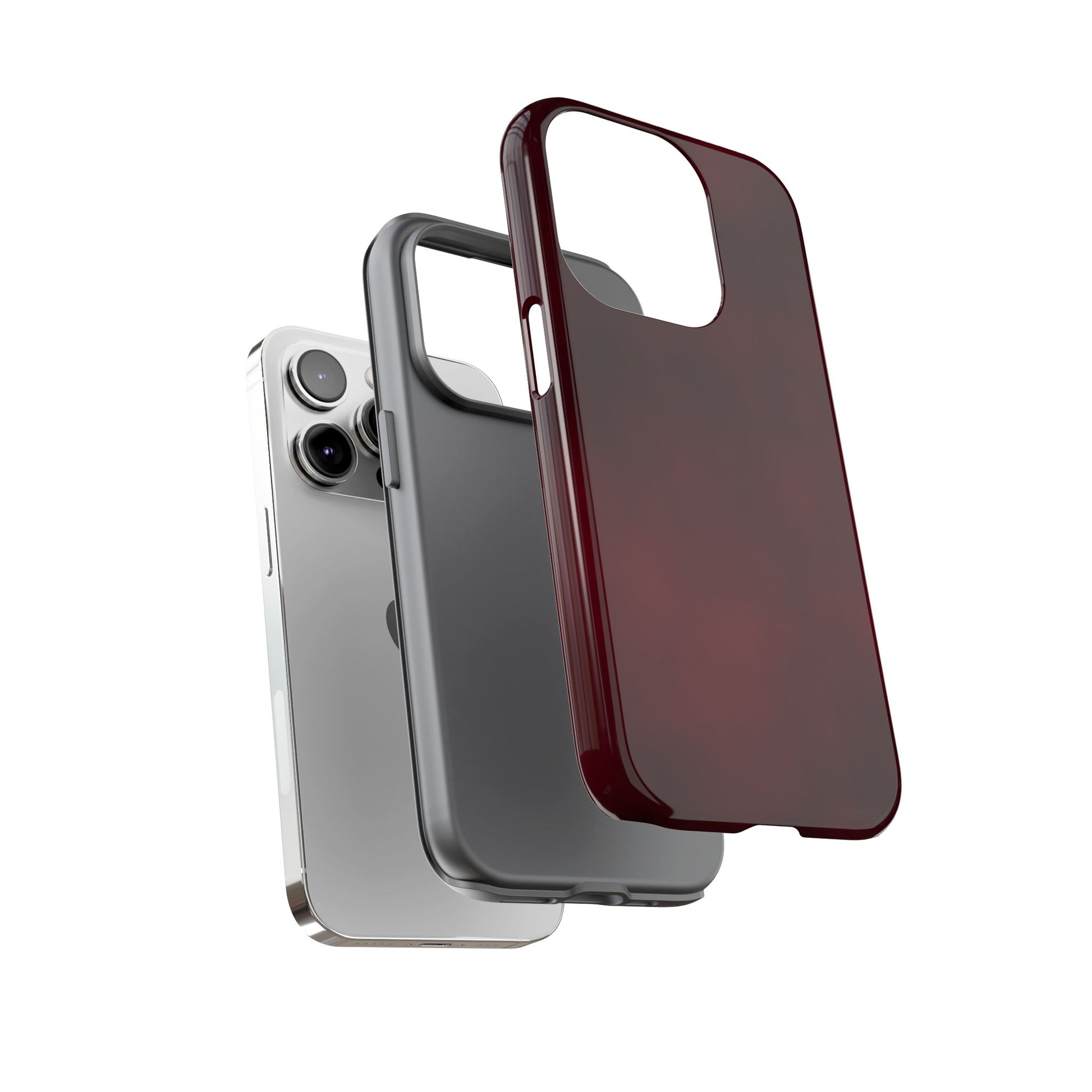 Vintage Burgundy Cherry Phone Case – Elegant Floral Design for iPhone 17 & Samsung Galaxy | Tough Protective Cover - JGUS