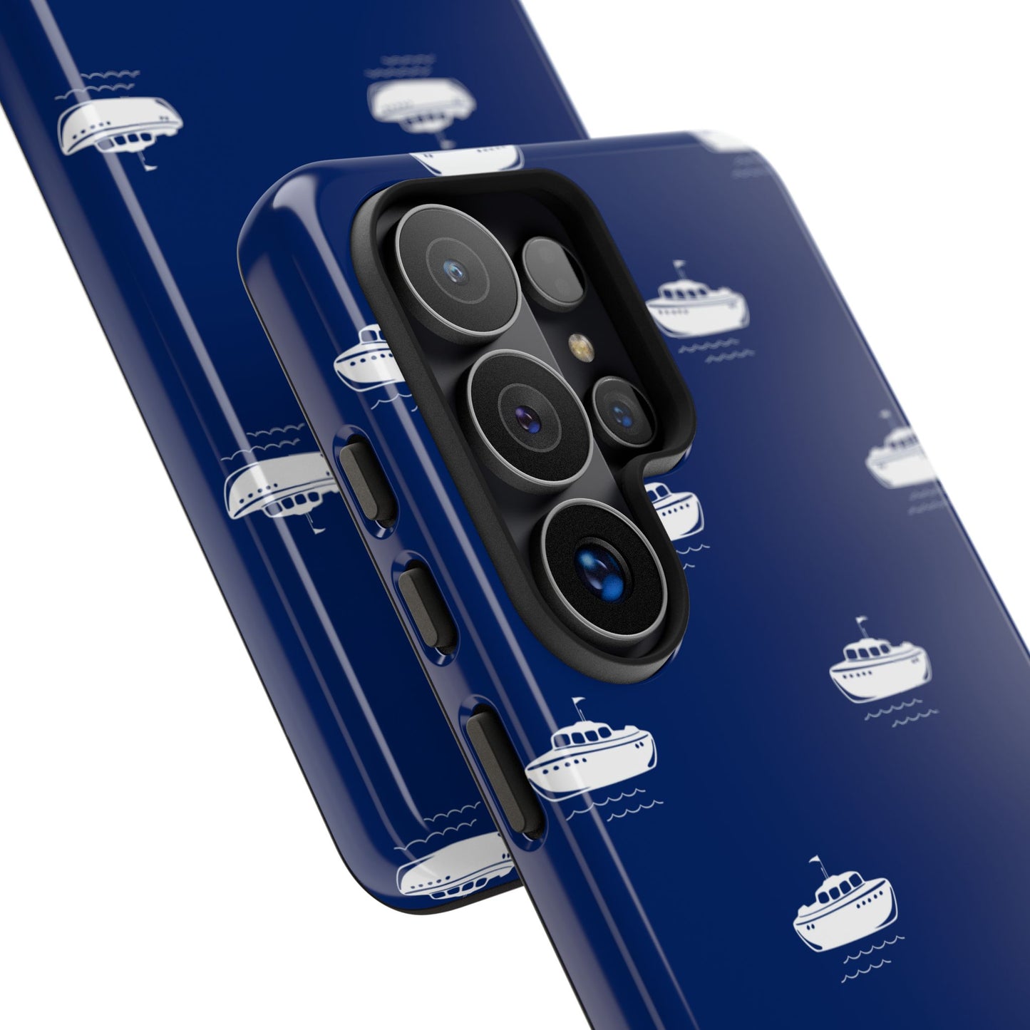 Blue Boat Phone Case – Calm Ocean Pattern for iPhone & Samsung, Durable & Stylish Protection - JGUS