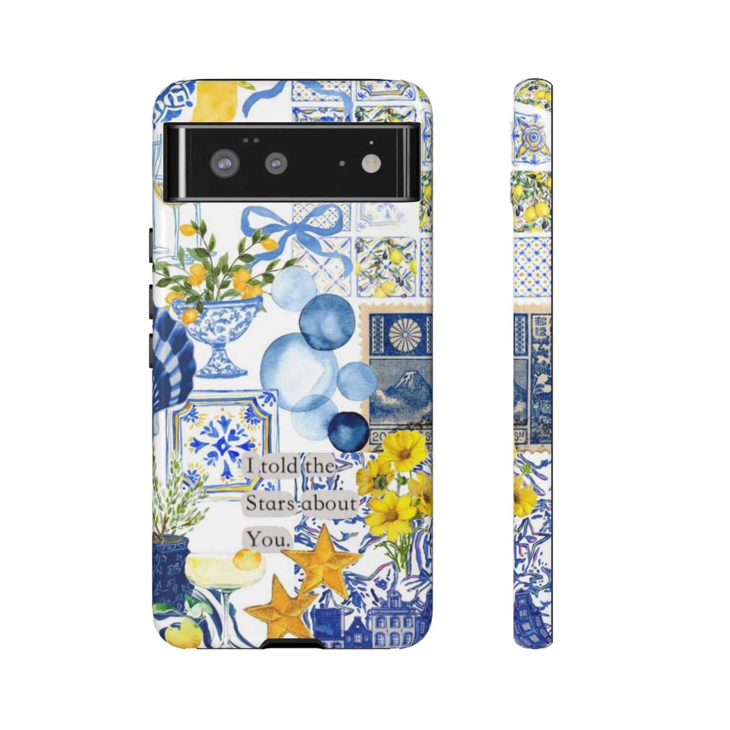 Lemon summertime collage Phone Case