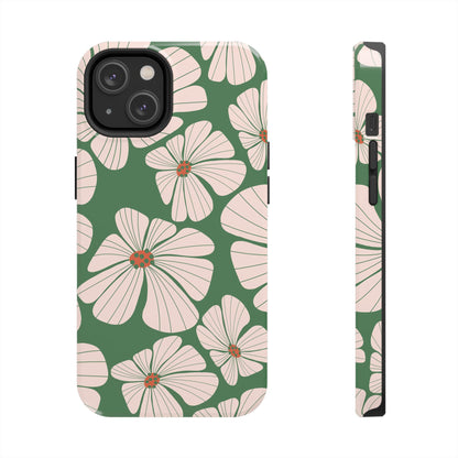 Retro Floral Abstract Phone Case – Vintage 70s & 80s Aesthetic for iPhone & Samsung