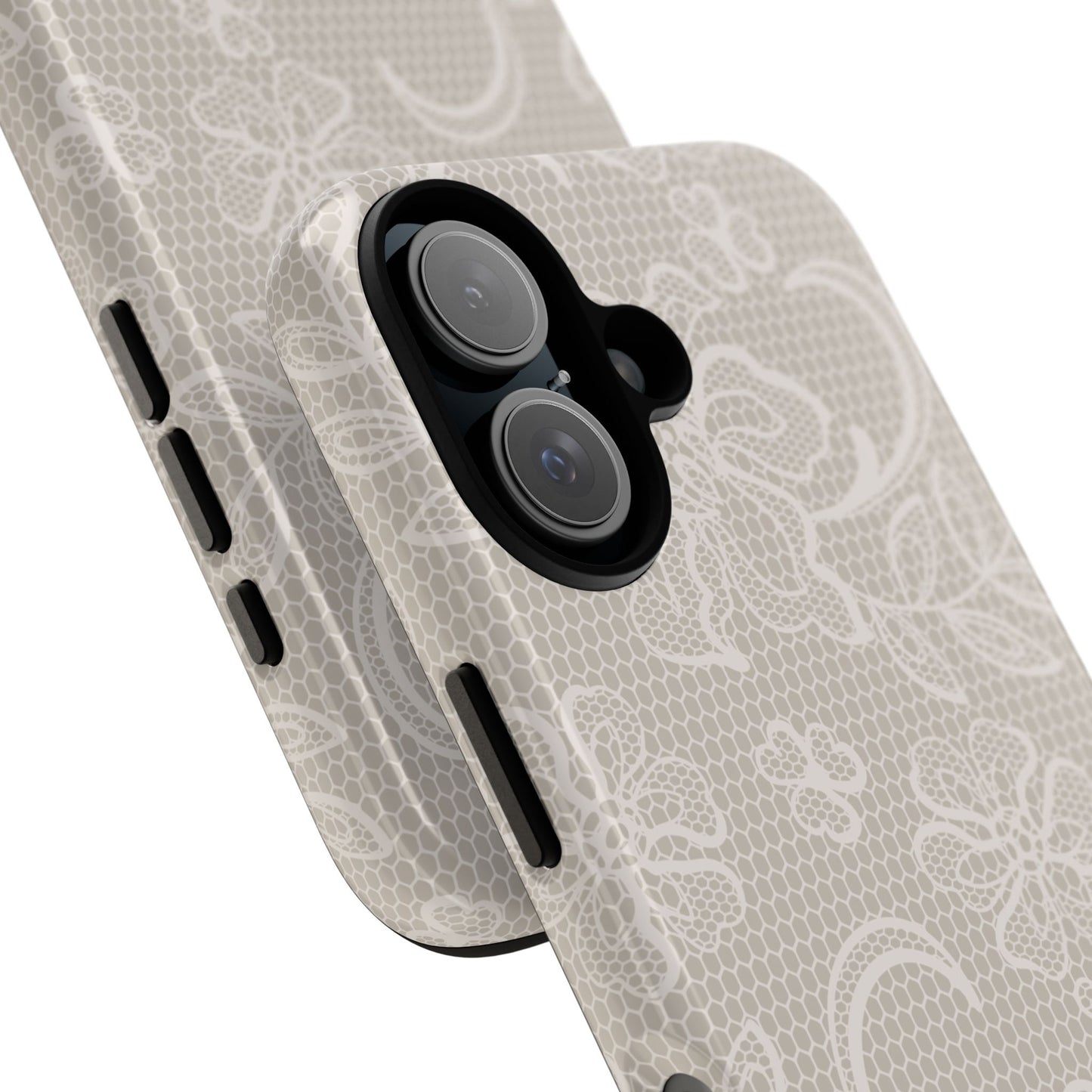 Lace Phone Case for iPhone Samsung Pixel – Cream Floral Elegant Aesthetic - JGUS