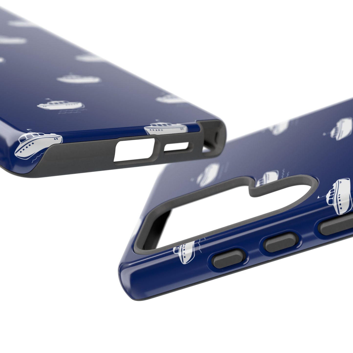 Blue Boat Phone Case – Calm Ocean Pattern for iPhone & Samsung, Durable & Stylish Protection - JGUS