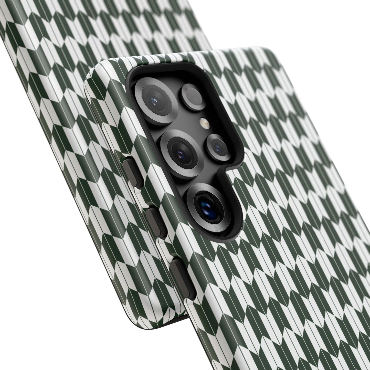 Green Harmony Geometric Phone Case – Durable, Slim, and MagSafe Compatible - JGUS