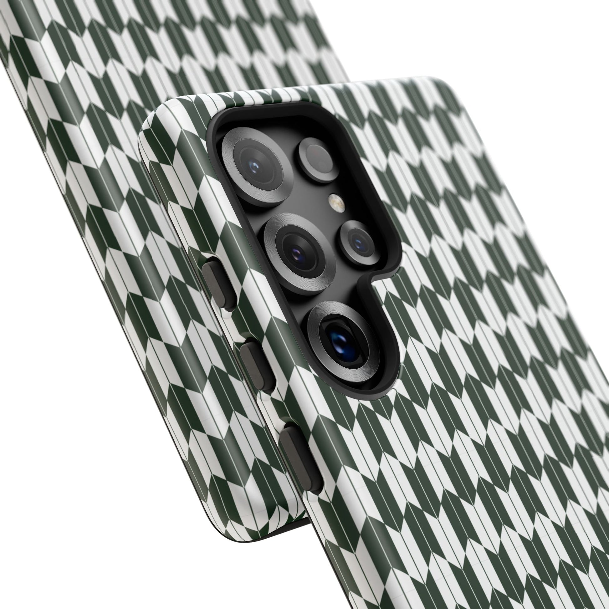 Green Harmony Geometric Phone Case – Durable, Slim, and MagSafe Compatible - JGUS