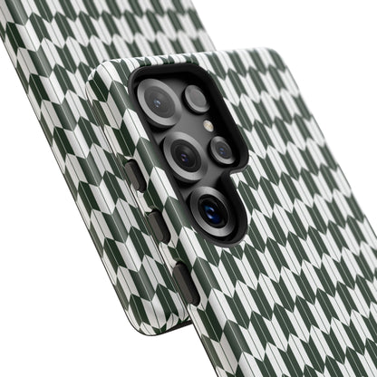 Green Harmony Geometric Phone Case – Durable, Slim, and MagSafe Compatible - JGUS