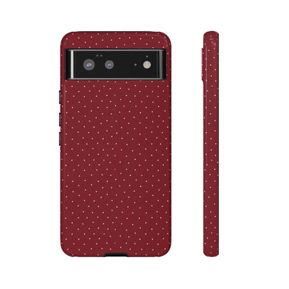 Burgundy  & White Dots Case - JGUS