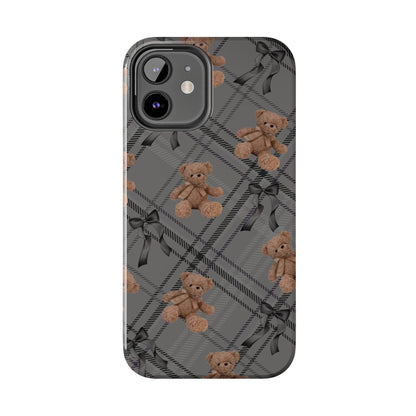 Cute Bows & Bears Phone Case – Customizable, Dual-Layer Protection for iPhone & Samsung