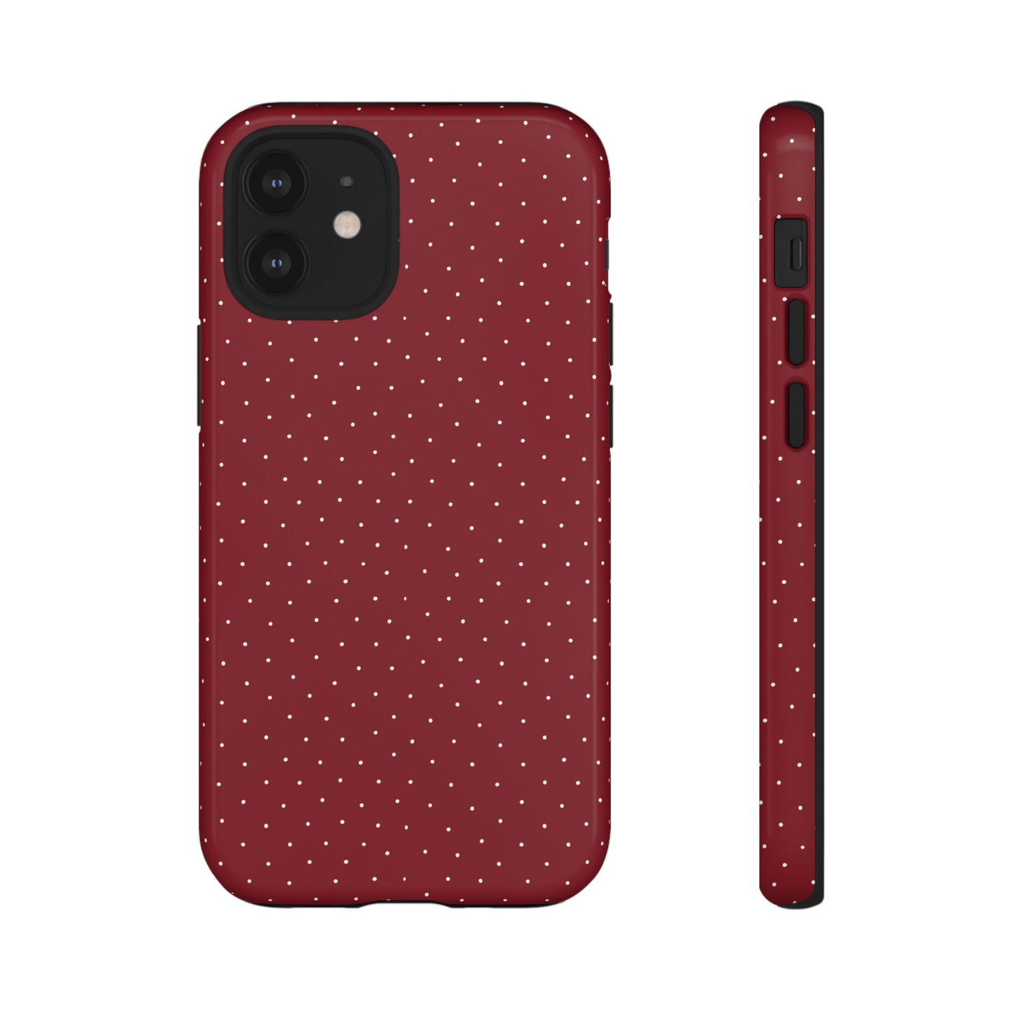 Burgundy  & White Dots Case - JGUS