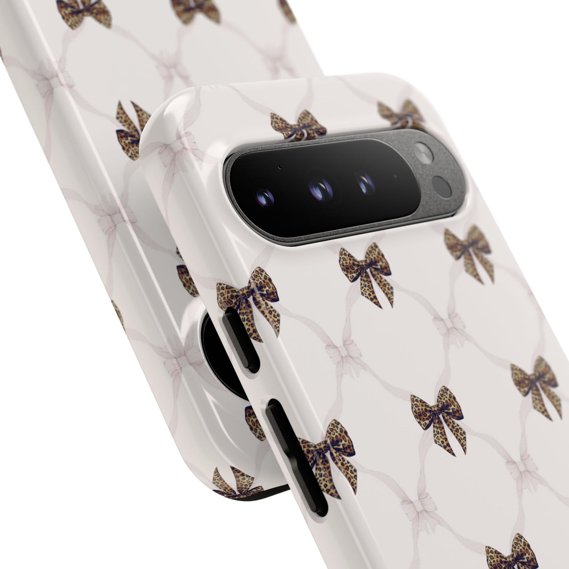 Chic Bow Pattern Phone Case | Elegant Clear Protective Case | Stylish iPhone & Samsung Cover - JGUS