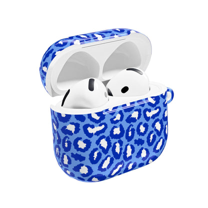 Leopard Vibes - Blue Edition Shockproof & Scratch-Resistant AirPods Case – Wireless Charging Compatible