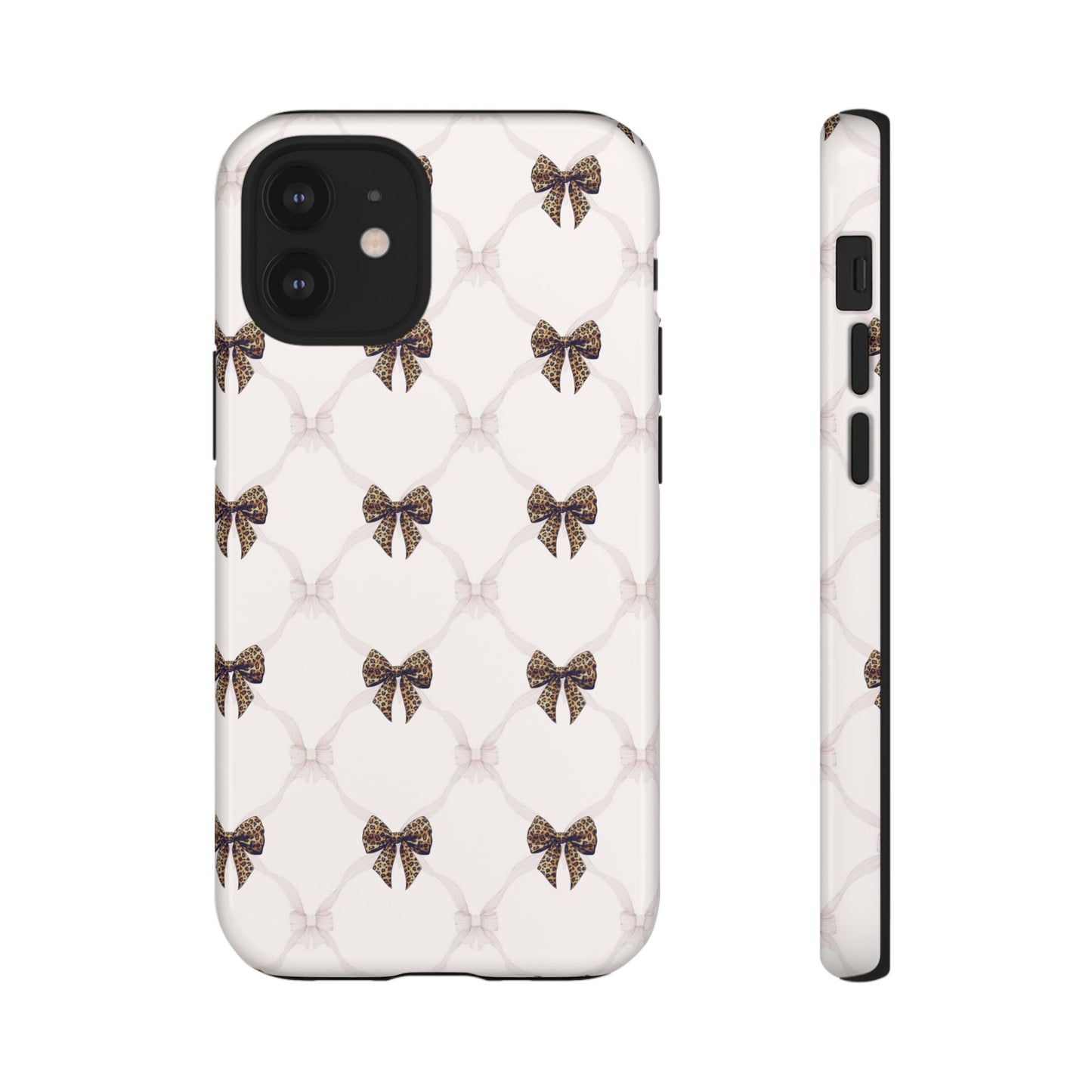 Chic Bow Pattern Phone Case | Elegant Clear Protective Case | Stylish iPhone & Samsung Cover - JGUS