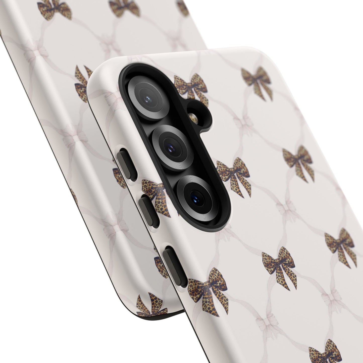 Chic Bow Pattern Phone Case | Elegant Clear Protective Case | Stylish iPhone & Samsung Cover - JGUS