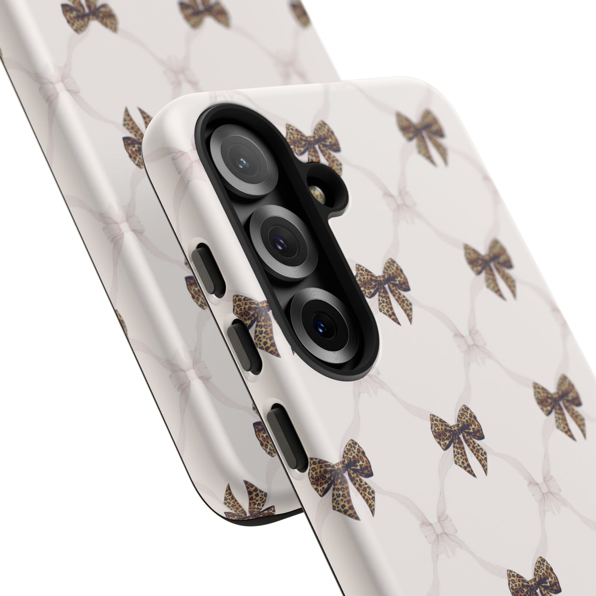 Chic Bow Pattern Phone Case | Elegant Clear Protective Case | Stylish iPhone & Samsung Cover - JGUS