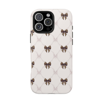 Chic Bow Pattern Phone Case | Elegant Clear Protective Case | Stylish iPhone & Samsung Cover