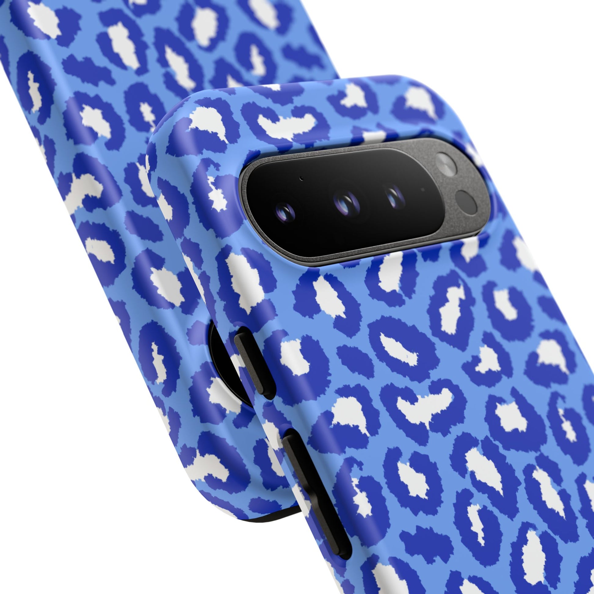 Leopard Vibes - Blue Edition Phone Case for iPhone & Samsung - Stylish & Durable Animal Print Case - JGUS