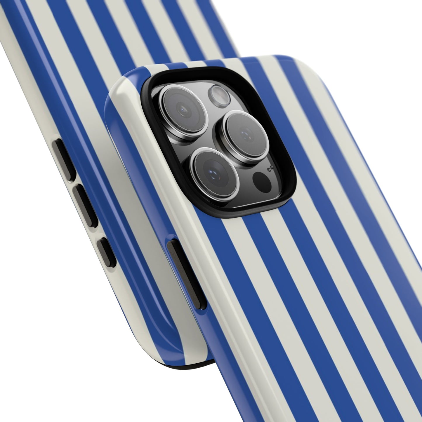 Title: Blue & White Stripe Phone Case – Classic Nautical Pattern for iPhone & Samsung - JGUS