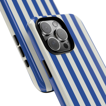 Title: Blue & White Stripe Phone Case – Classic Nautical Pattern for iPhone & Samsung - JGUS