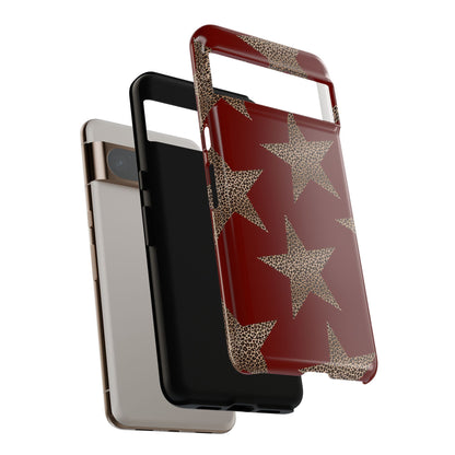 Leopard Star Luxe - Burgundy Edition | Aesthetic Coquette Phone Case for iPhone & Galaxy - JGUS