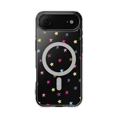 Star Pattern Clear Mag Safe Case, Magnetic Clear Impact Case