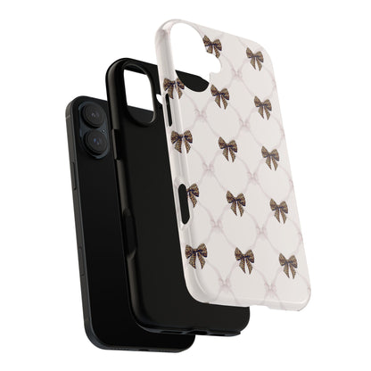 Chic Bow Pattern Phone Case | Elegant Clear Protective Case | Stylish iPhone & Samsung Cover - JGUS