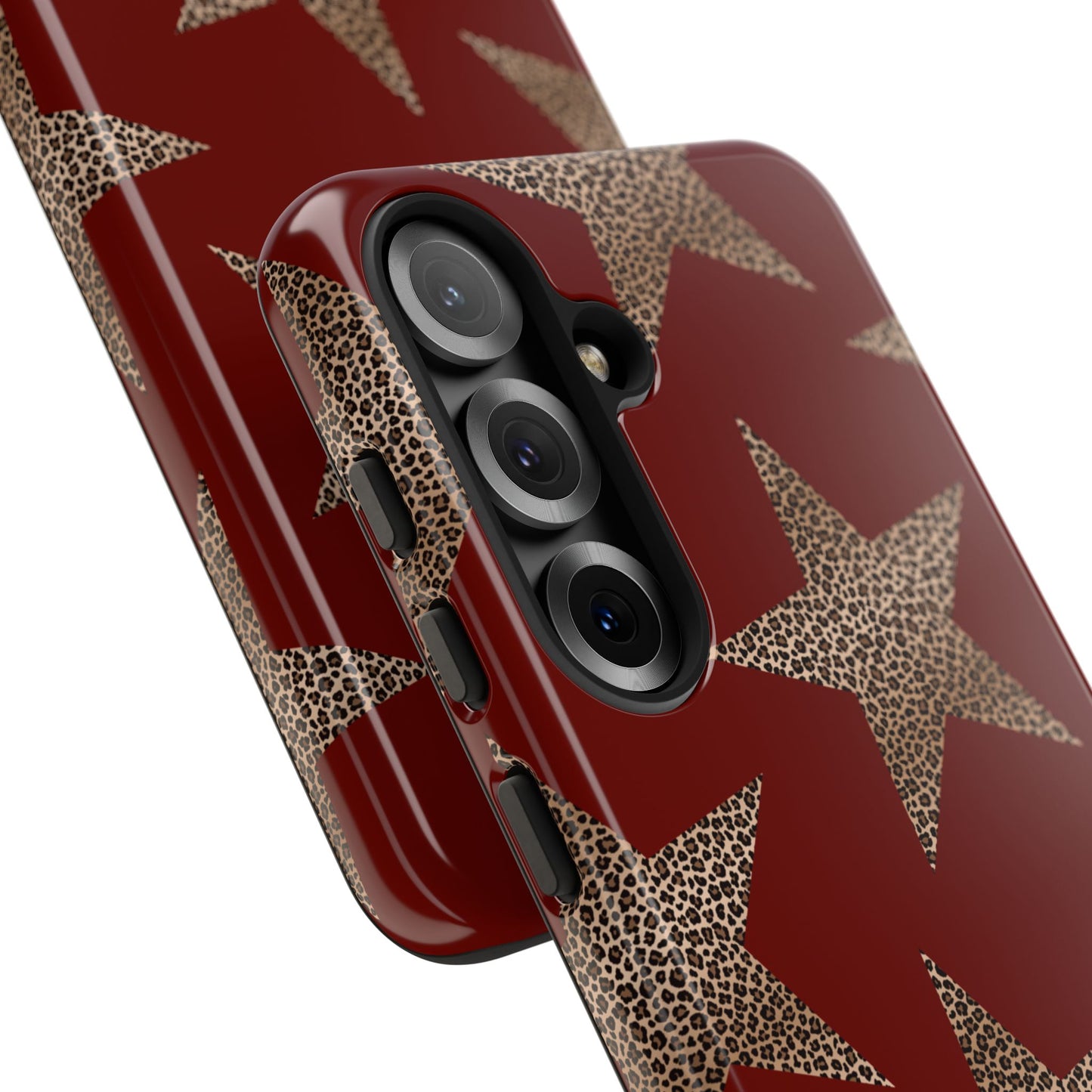 Leopard Star Luxe - Burgundy Edition | Aesthetic Coquette Phone Case for iPhone & Galaxy - JGUS