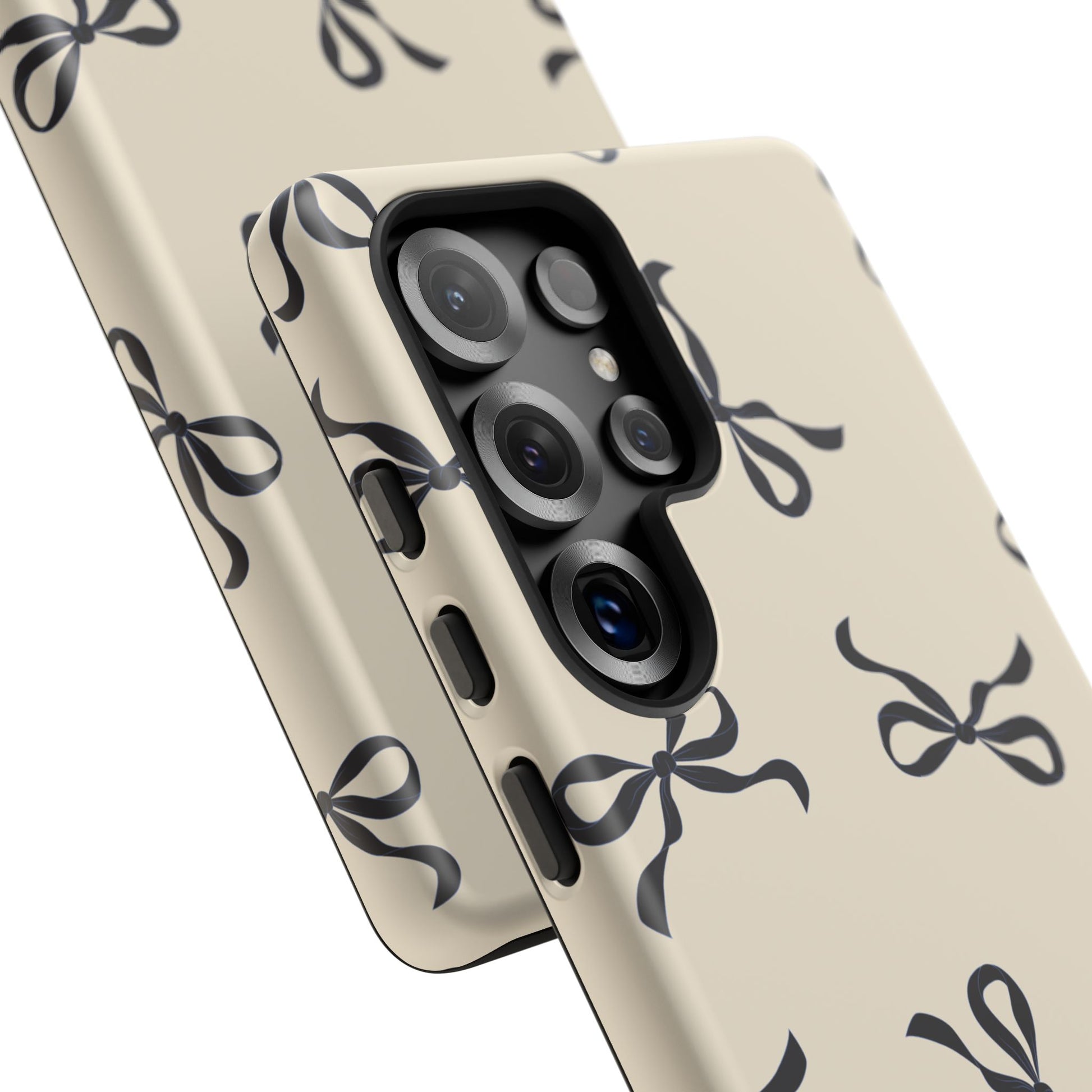 Beige and Black Bow Phone Case - JGUS
