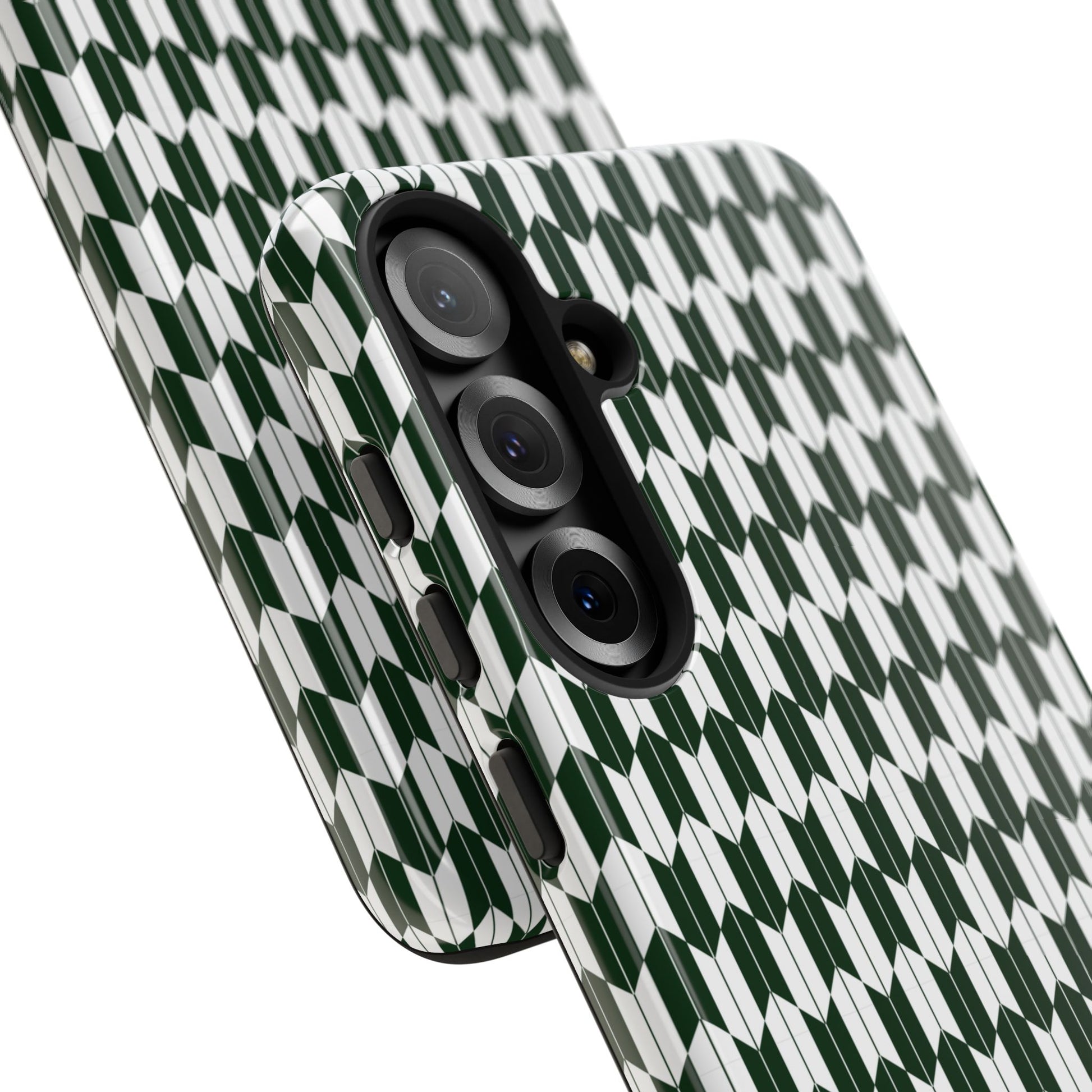 Green Harmony Geometric Phone Case – Durable, Slim, and MagSafe Compatible - JGUS