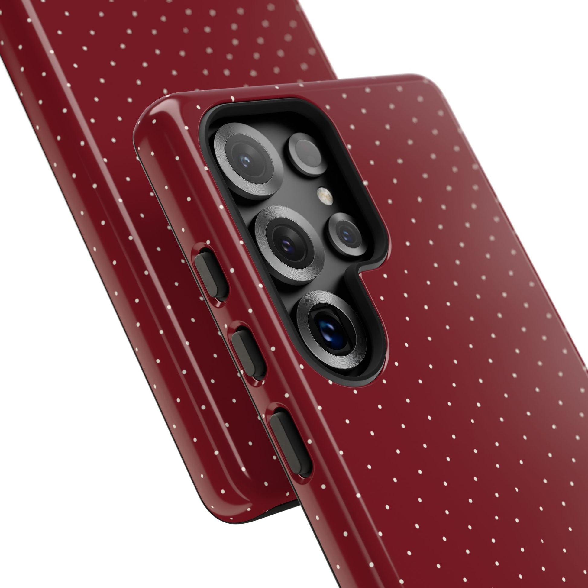 Burgundy  & White Dots Case - JGUS