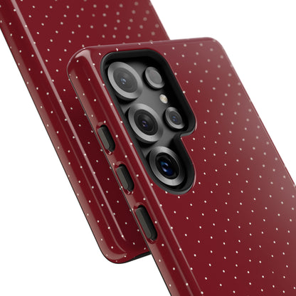 Burgundy  & White Dots Case - JGUS