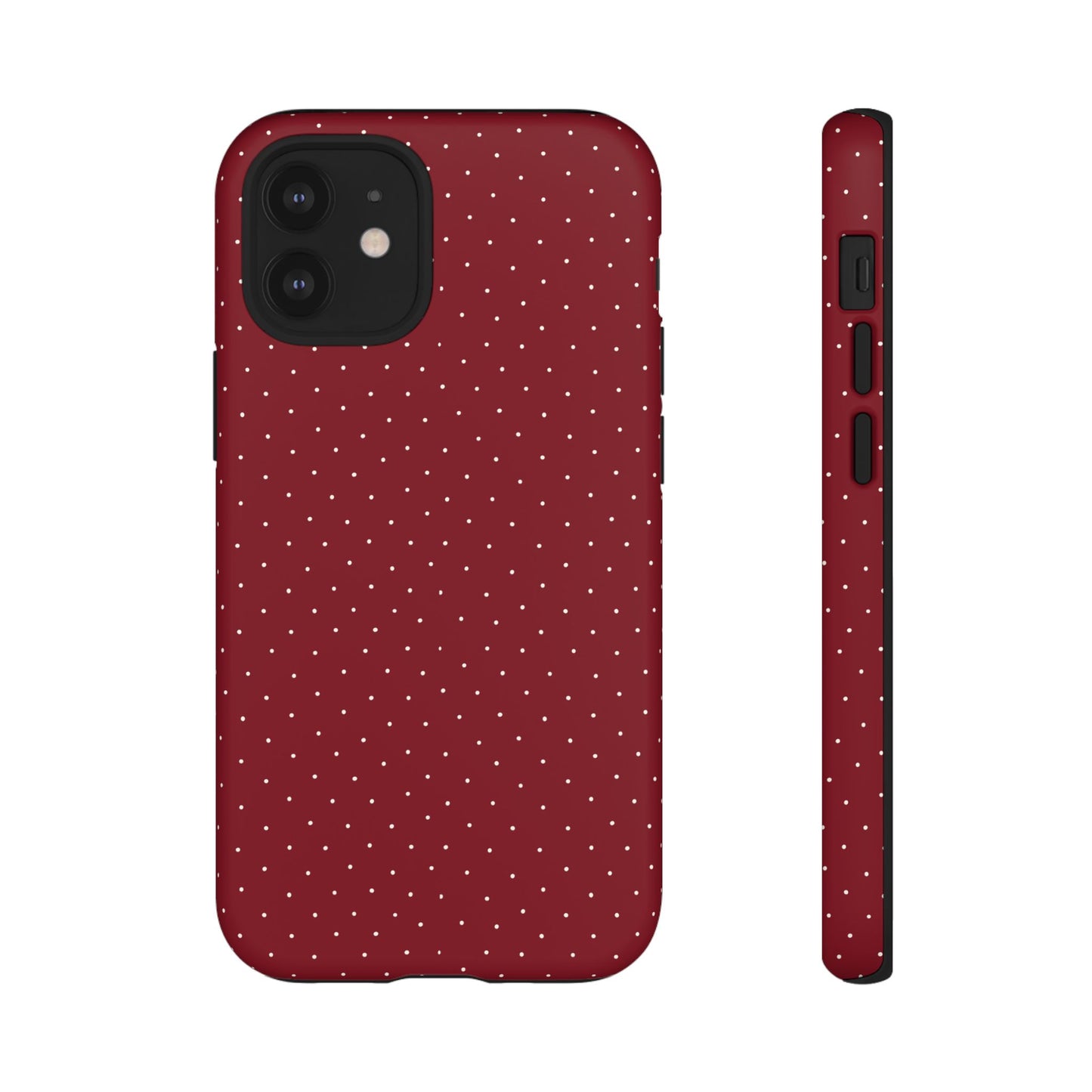 Burgundy  & White Dots Case - JGUS