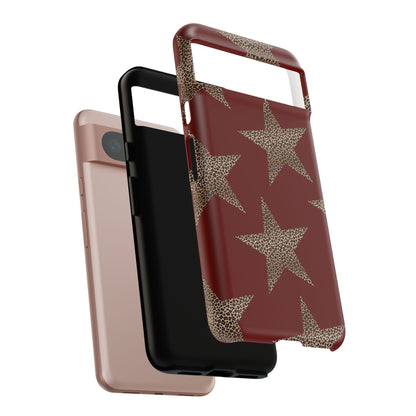 Leopard Star Luxe - Burgundy Edition | Aesthetic Coquette Phone Case for iPhone & Galaxy - JGUS