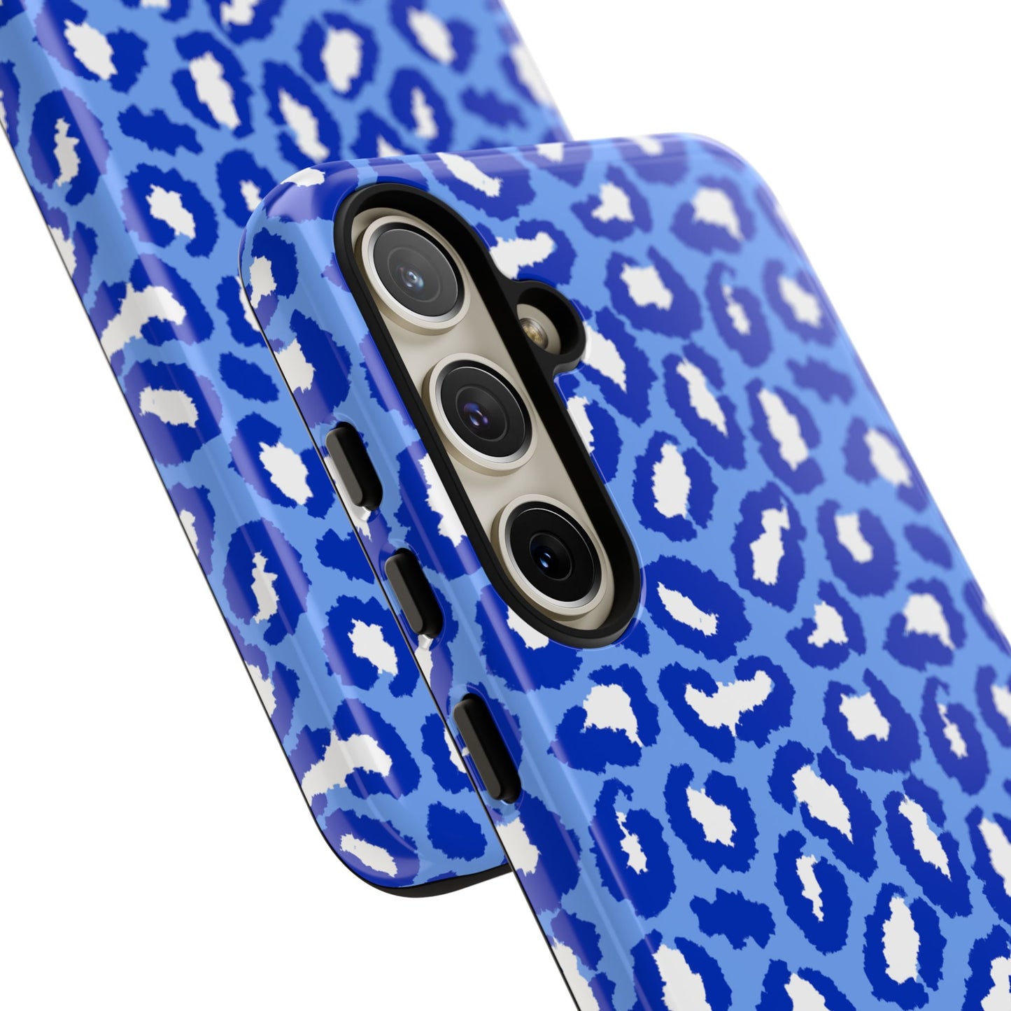 Leopard Vibes - Blue Edition Phone Case for iPhone & Samsung - Stylish & Durable Animal Print Case - JGUS